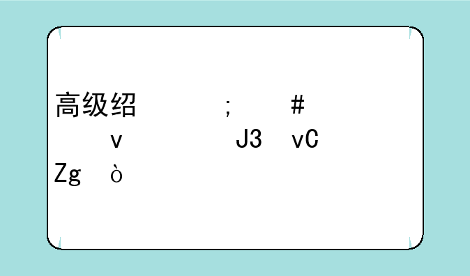 高级经济师评审条件和材料？