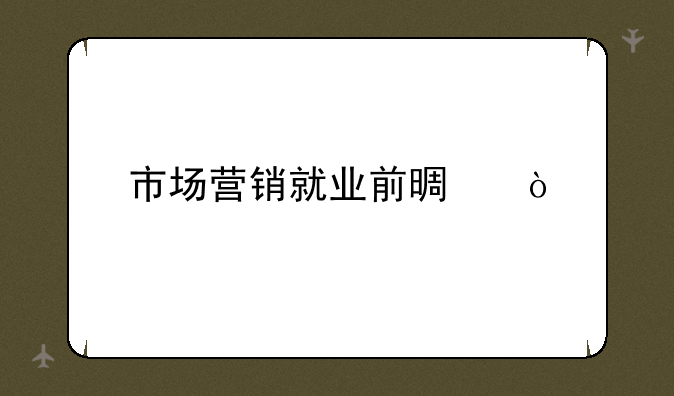 市场营销就业前景？