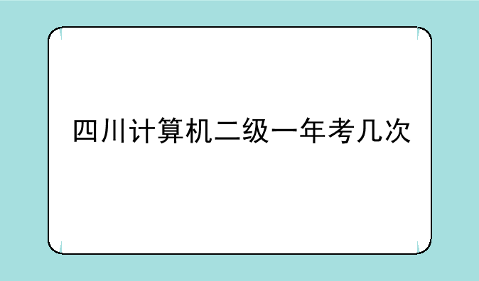 四川计算机二级一年考几次
