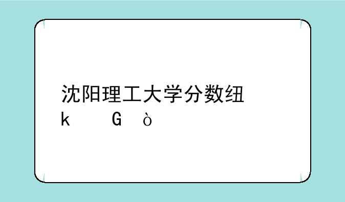 沈阳理工大学分数线多少？
