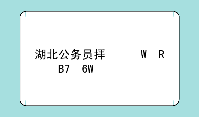 湖北公务员拟录用名单公示
