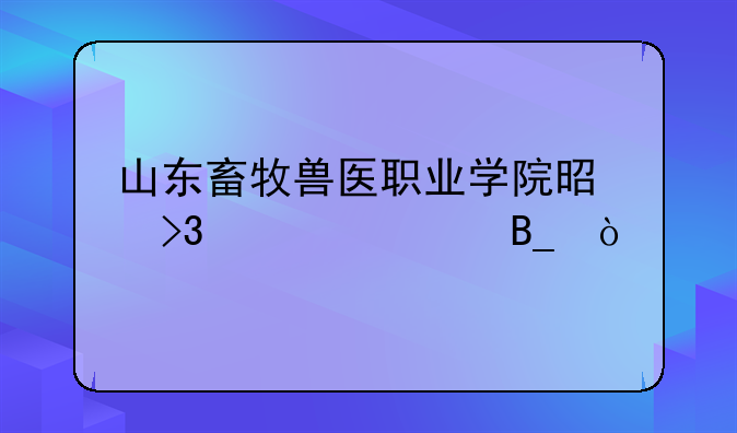 山东畜牧兽医职业学院是双一流吗？